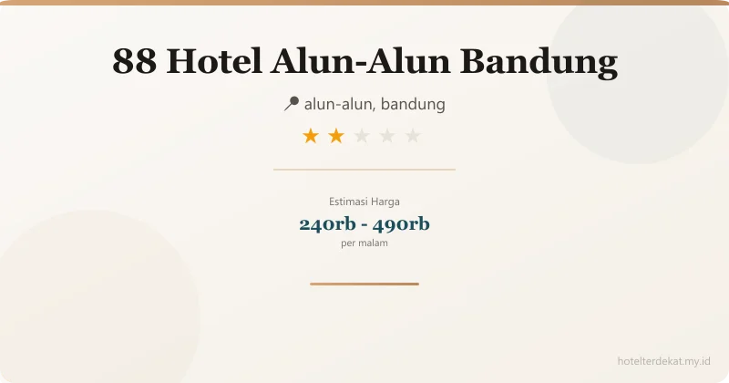 88 Hotel Alun-Alun Bandung - Hotel 2 bintang di alun-alun, bandung