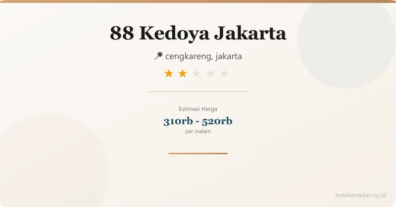 88 Kedoya Jakarta - Hotel 2 bintang di cengkareng, jakarta