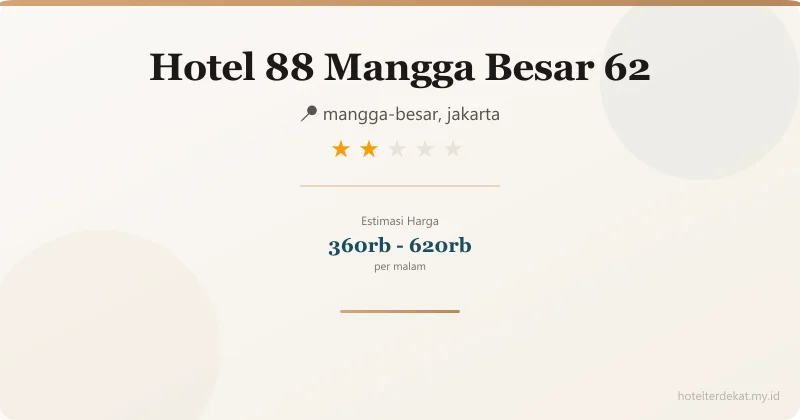Hotel 88 Mangga Besar 62 - Hotel 2 bintang di mangga-besar, jakarta