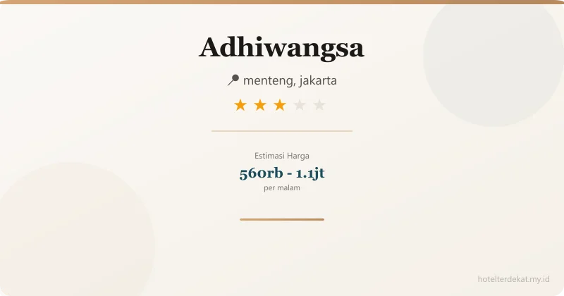 Adhiwangsa - Hotel 3 bintang di menteng, jakarta