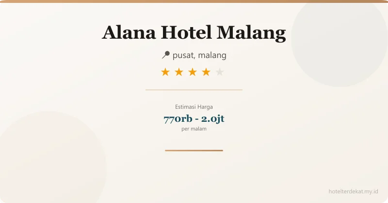Alana Hotel Malang - Hotel 4 bintang di pusat, malang