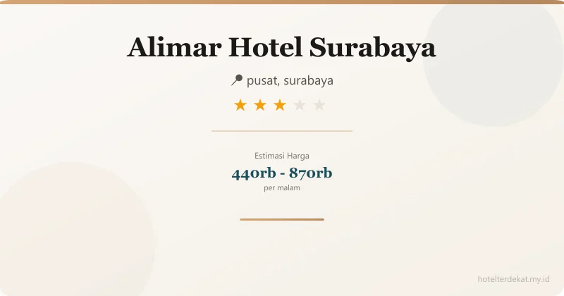 Alimar Hotel Surabaya - Hotel 3 bintang di pusat, surabaya