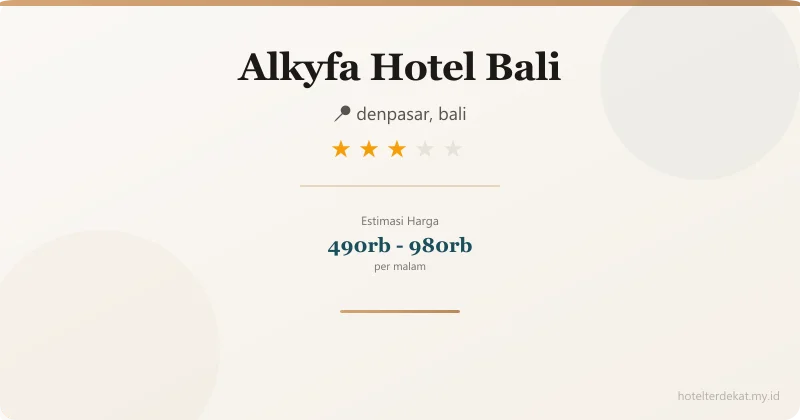 Alkyfa Hotel Bali - Hotel 3 bintang di denpasar, bali