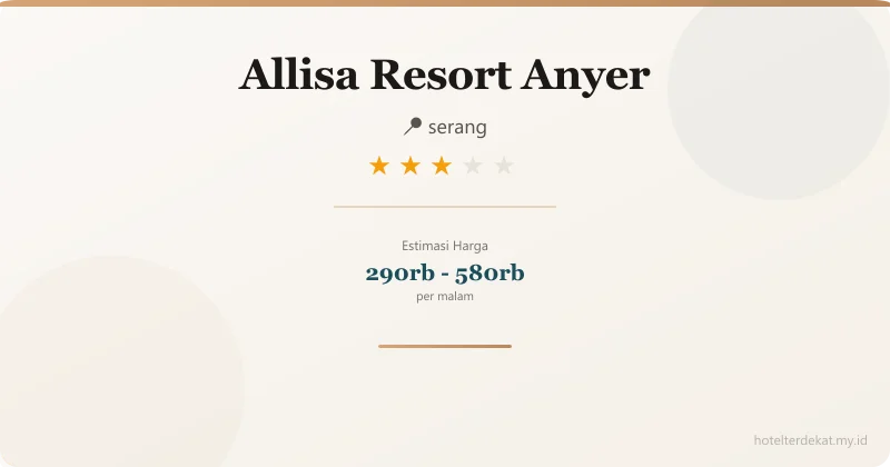 Allisa Resort Anyer - Hotel 3 bintang di serang