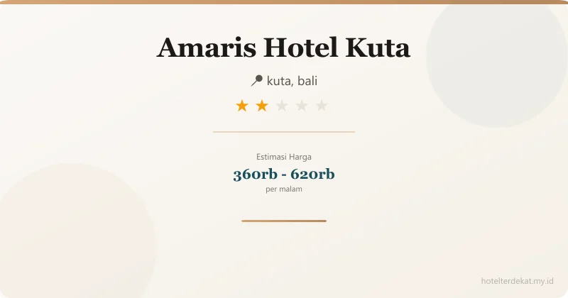 Amaris Hotel Kuta - Hotel 2 bintang di kuta, bali