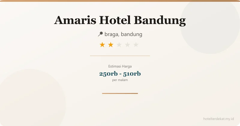 Amaris Hotel Bandung - Hotel 2 bintang di braga, bandung