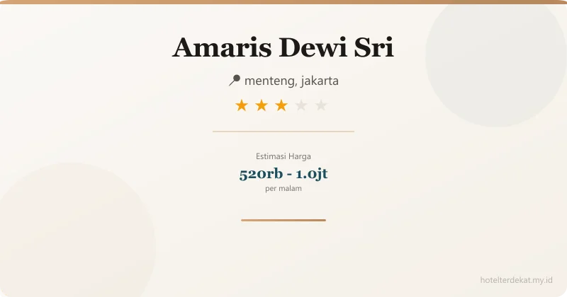 Amaris  Dewi Sri - Hotel 3 bintang di menteng, jakarta