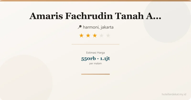 Amaris  Fachrudin Tanah Abang - Hotel 3 bintang di harmoni, jakarta