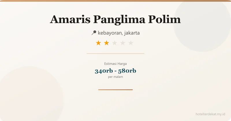 Amaris Panglima Polim - Hotel 2 bintang di kebayoran, jakarta
