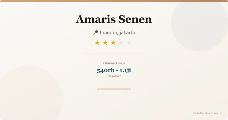 Amaris  Senen - Hotel 3 bintang di thamrin, jakarta