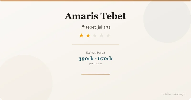 Amaris Tebet - Hotel 2 bintang di tebet, jakarta