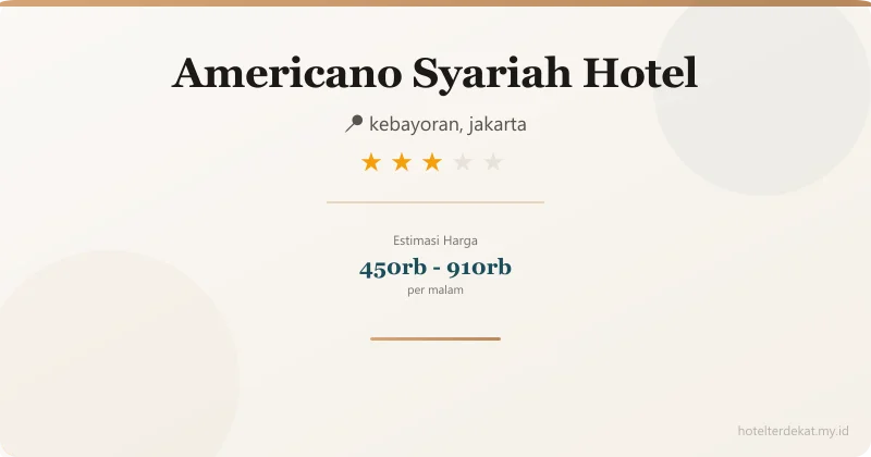 Americano Syariah Hotel - Hotel 3 bintang di kebayoran, jakarta