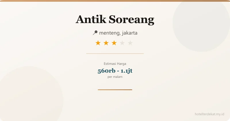 Antik Soreang - Hotel 3 bintang di menteng, jakarta