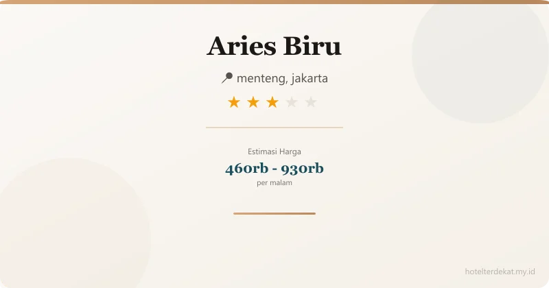 Aries Biru - Hotel 3 bintang di menteng, jakarta