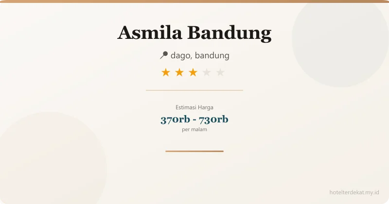 Asmila Bandung - Hotel 3 bintang di dago, bandung
