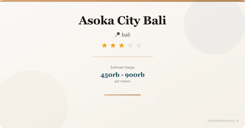 Asoka City  Bali - Hotel 3 bintang di bali