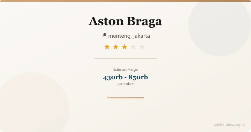 Aston Braga - Hotel 3 bintang di menteng, jakarta
