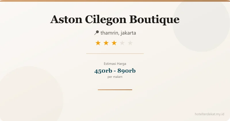 Aston Cilegon Boutique - Hotel 3 bintang di thamrin, jakarta