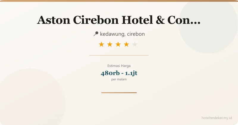Aston Cirebon Hotel & Convention Center - Hotel 4 bintang di kedawung, cirebon