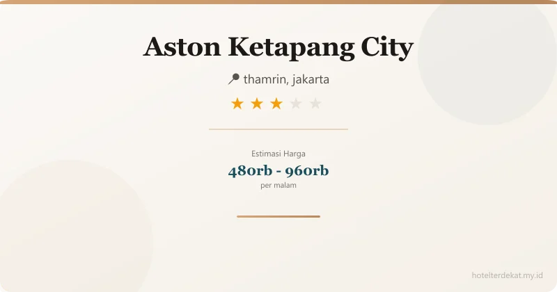 Aston Ketapang City - Hotel 3 bintang di thamrin, jakarta