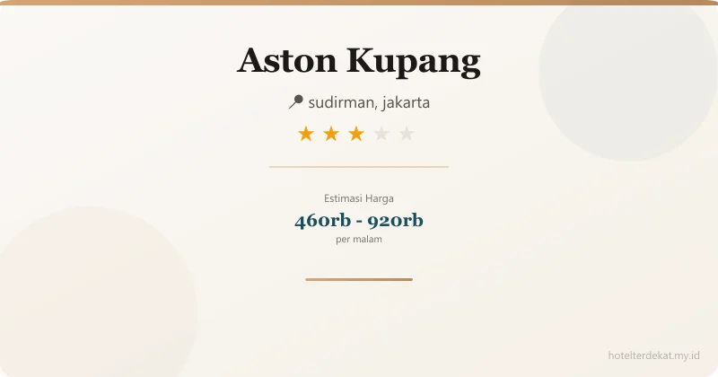 Aston  Kupang - Hotel 3 bintang di sudirman, jakarta