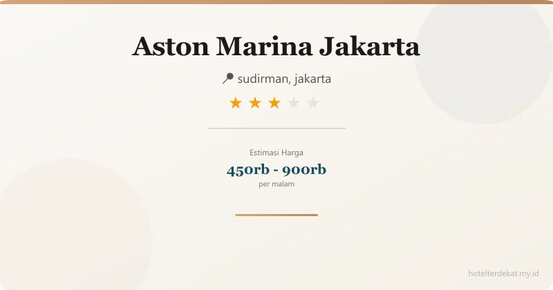 Aston Marina  Jakarta - Hotel 3 bintang di sudirman, jakarta