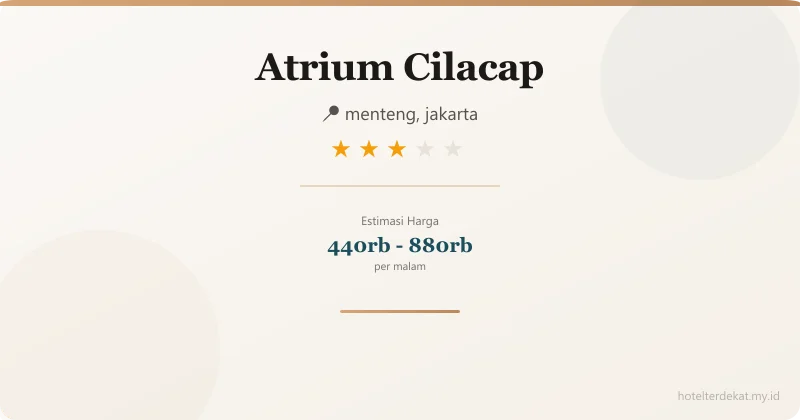 Atrium  Cilacap - Hotel 3 bintang di menteng, jakarta