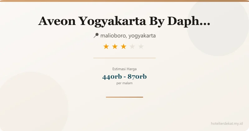 Aveon  Yogyakarta By Daphna International - Hotel 3 bintang di malioboro, yogyakarta