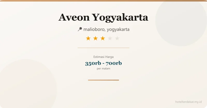 Aveon  Yogyakarta - Hotel 3 bintang di malioboro, yogyakarta