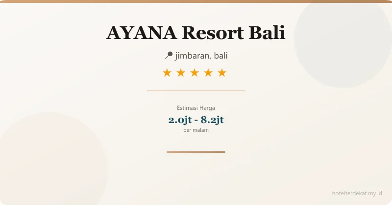 AYANA Resort Bali - Hotel 5 bintang di jimbaran, bali
