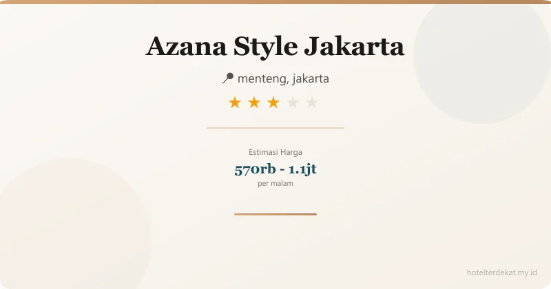 Azana Style  Jakarta - Hotel 3 bintang di menteng, jakarta