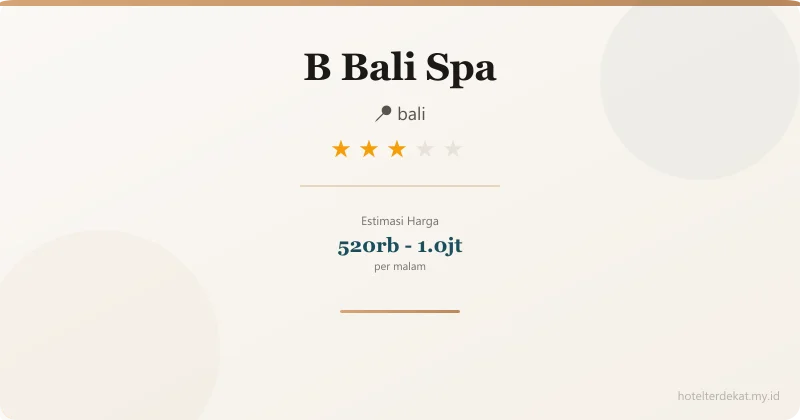 B  Bali Spa - Hotel 3 bintang di bali