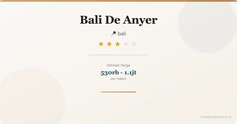 Bali De Anyer - Hotel 3 bintang di bali