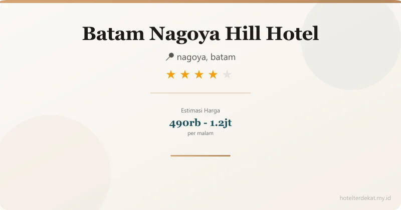 Batam Nagoya Hill Hotel - Hotel 4 bintang di nagoya, batam