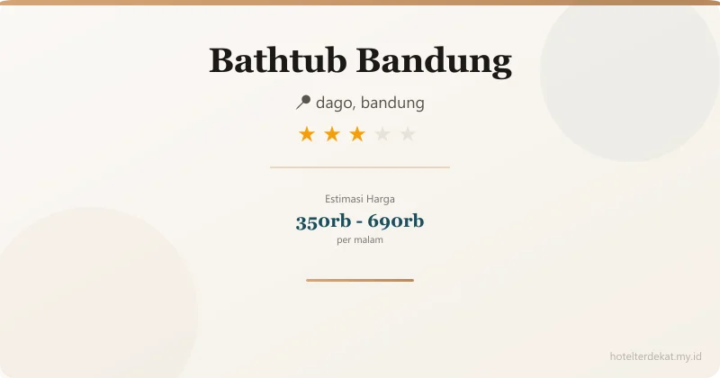 Bathtub Bandung - Hotel 3 bintang di dago, bandung