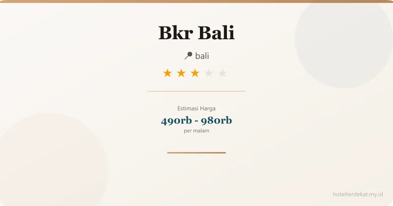 Bkr Bali - Hotel 3 bintang di bali