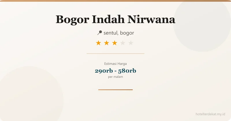 Bogor Indah Nirwana - Hotel 3 bintang di sentul, bogor