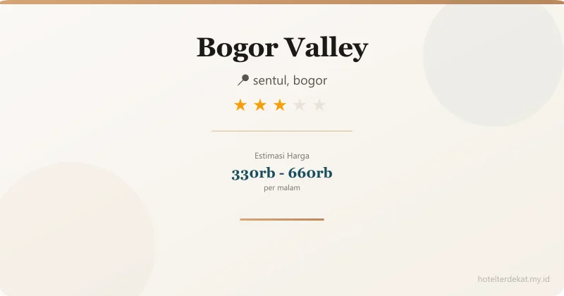 Bogor Valley - Hotel 3 bintang di sentul, bogor