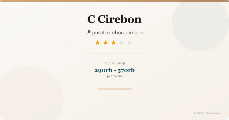 C  Cirebon - Hotel 3 bintang di pusat-cirebon, cirebon