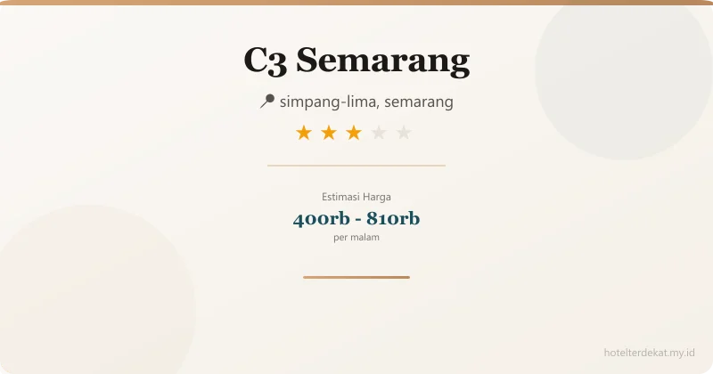 C3 Semarang - Hotel 3 bintang di simpang-lima, semarang