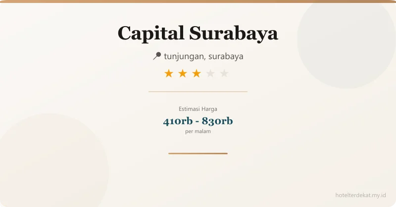 Capital  Surabaya - Hotel 3 bintang di tunjungan, surabaya