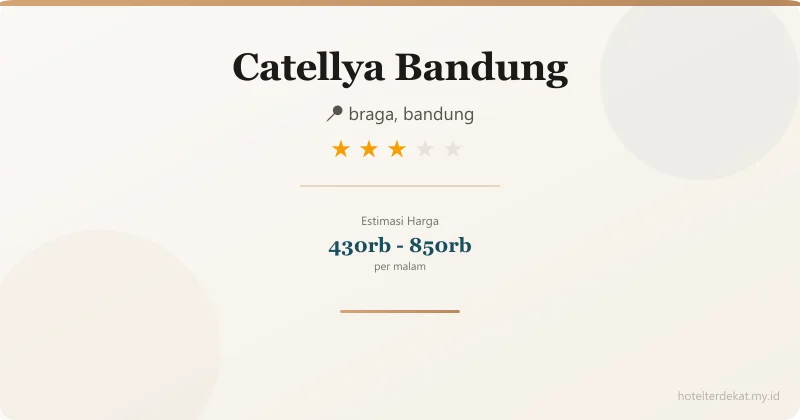 Catellya Bandung - Hotel 3 bintang di braga, bandung