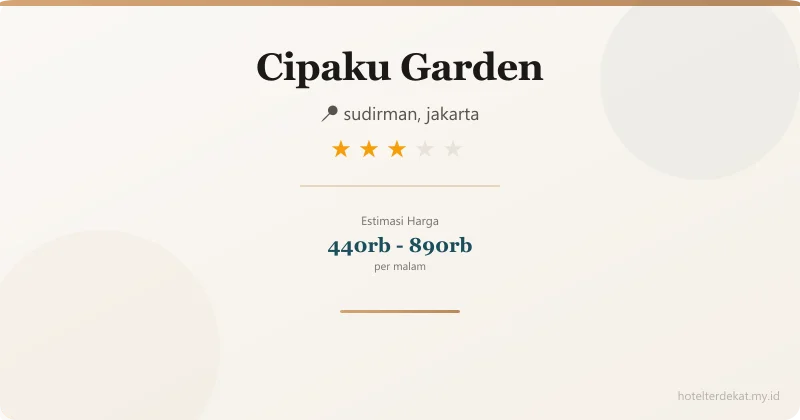 Cipaku Garden - Hotel 3 bintang di sudirman, jakarta
