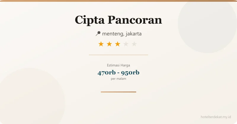 Cipta  Pancoran - Hotel 3 bintang di menteng, jakarta