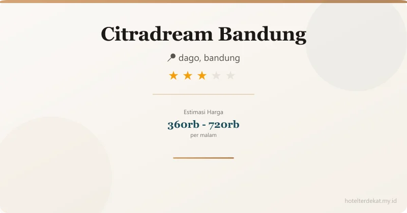 Citradream Bandung - Hotel 3 bintang di dago, bandung