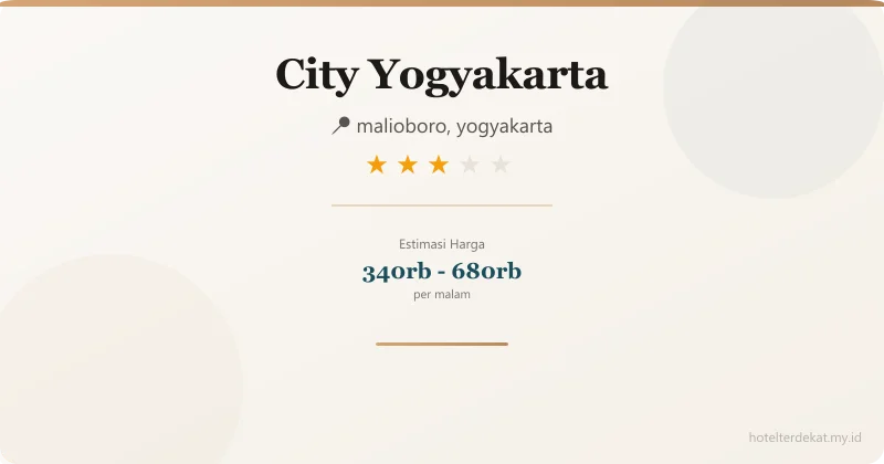 City  Yogyakarta - Hotel 3 bintang di malioboro, yogyakarta