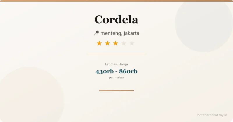 Cordela - Hotel 3 bintang di menteng, jakarta