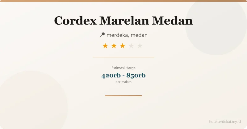 Cordex  Marelan Medan - Hotel 3 bintang di merdeka, medan