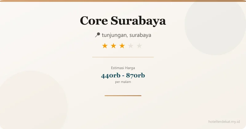 Core Surabaya - Hotel 3 bintang di tunjungan, surabaya