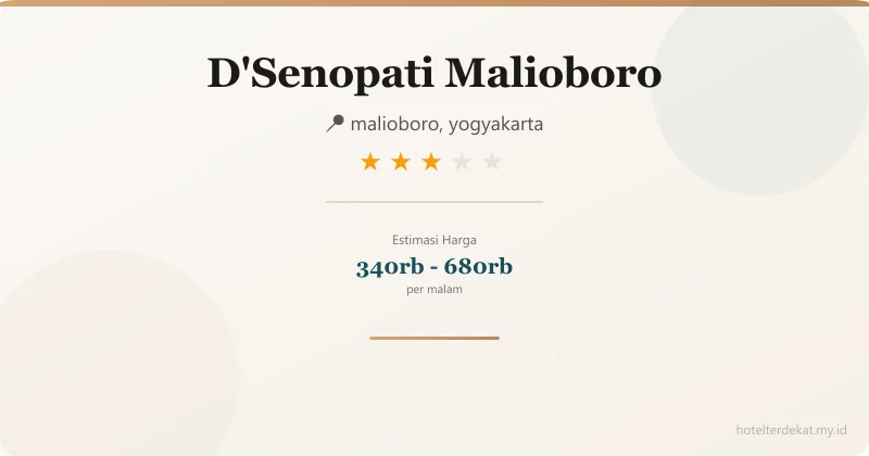 - Hotel 3 bintang di malioboro, yogyakarta